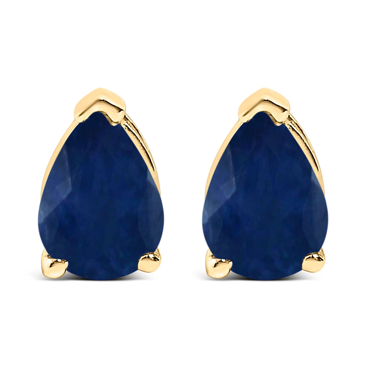 Puces d'oreilles solitaires en améthyste violette poire 6x4MM en or blanc 14 carats