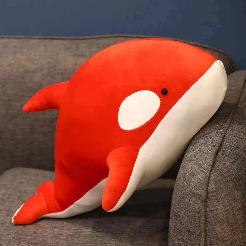 Black Red Shark Plush Toy 60/80cm – Giant Soft Shark Stuffed Animal Pillow Gift