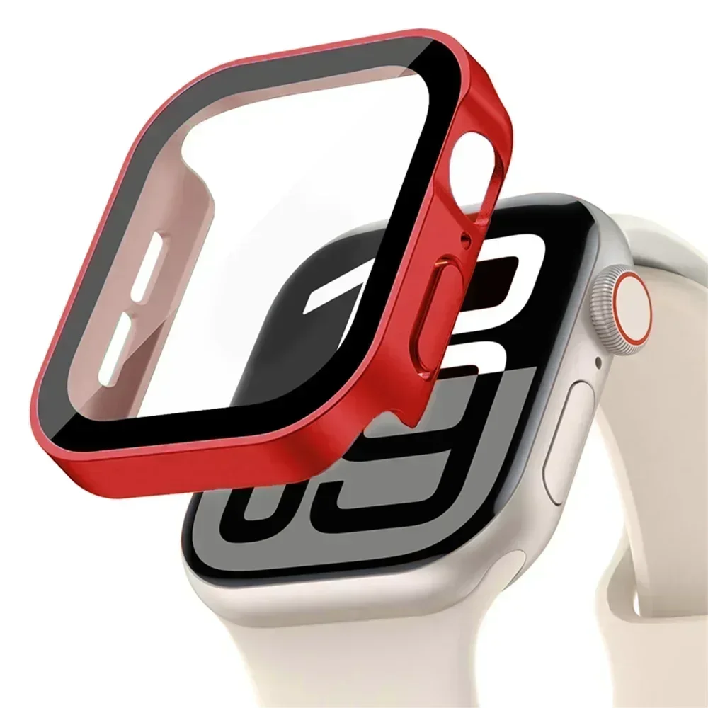 Screen Protector for Apple Watch 10 Case 46mm 42mm 45mm 44mm 41mm 40mm 44 Tempered Glass PC bumper Cover Series 7 8 9 SE 6 5 4