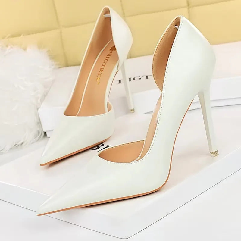 BIGTREE Shoes Black Women Pumps Quality Leather Women Shoes High Heels Fashion Wedding Shoes Stiletto Luxurious Elegant Pumps