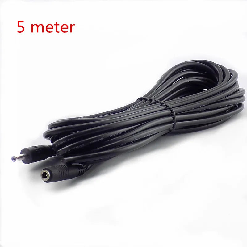1/1.5/3/5 Meter Male Female DC Power Cable Extension 5V 2A Power Cord Adapter 3.5mm x 1.35mm Connector for CCTV Security Camera