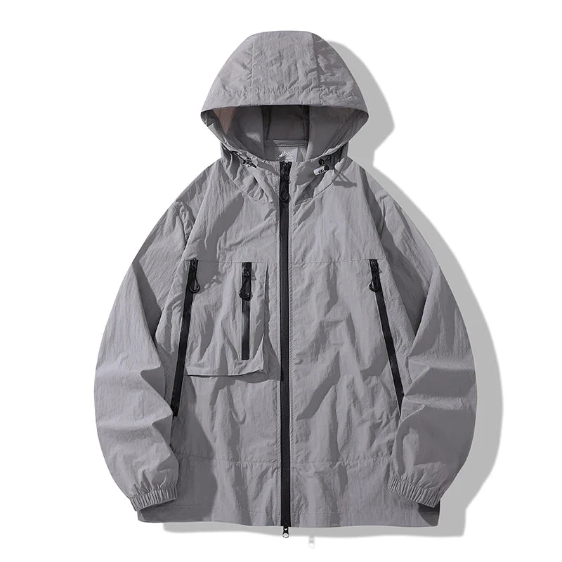 CHRLCK Unisex Hiking Jacket Summer UPF50+ Windbreaker Quick Drying Camping Trekking Fishing Jackets Sun Protection Coats
