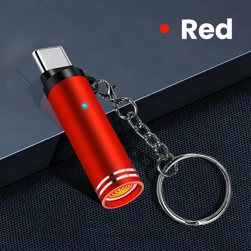 Mini Type C Mobile Phone Cigarette Lighter Air Blowing Cigarette Lighter Outdoor Safety USB C Lighter Adapter For iPhone 17 Pro
