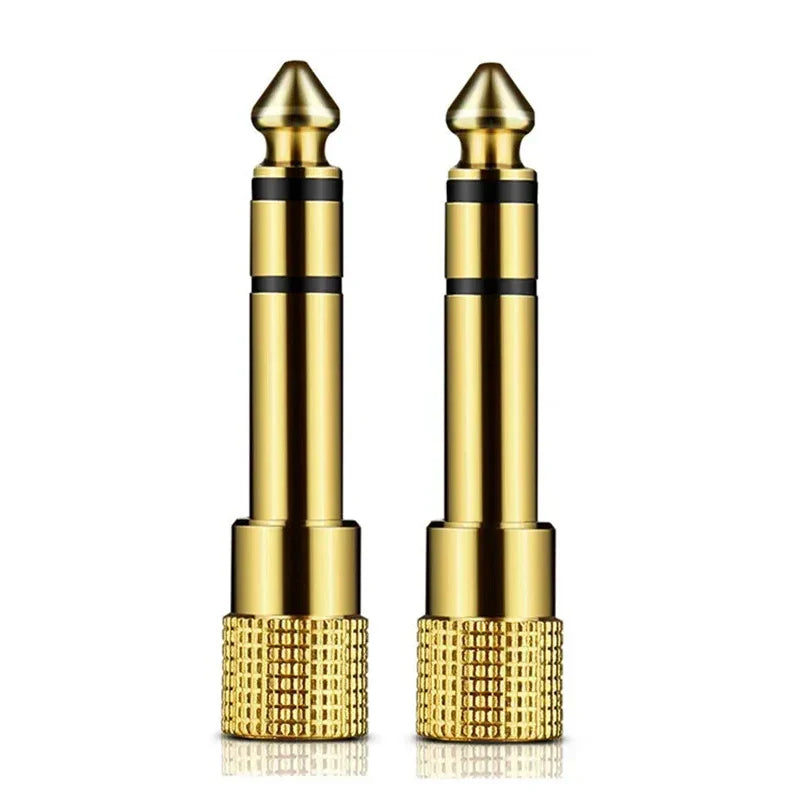 Jack 6.5 6.35mm Male Plug to 3.5mm Female Connector Gold Plating Headphone Microphone AUX Audio Plug
