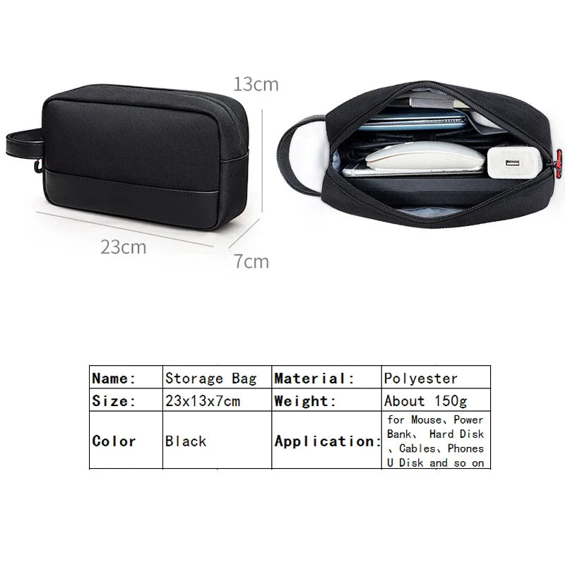 Cables Storage Bag Waterproof Digital Electronic Accessories Organizer Portable Travel Cable Organizer Bag for Mouse Power Bank
