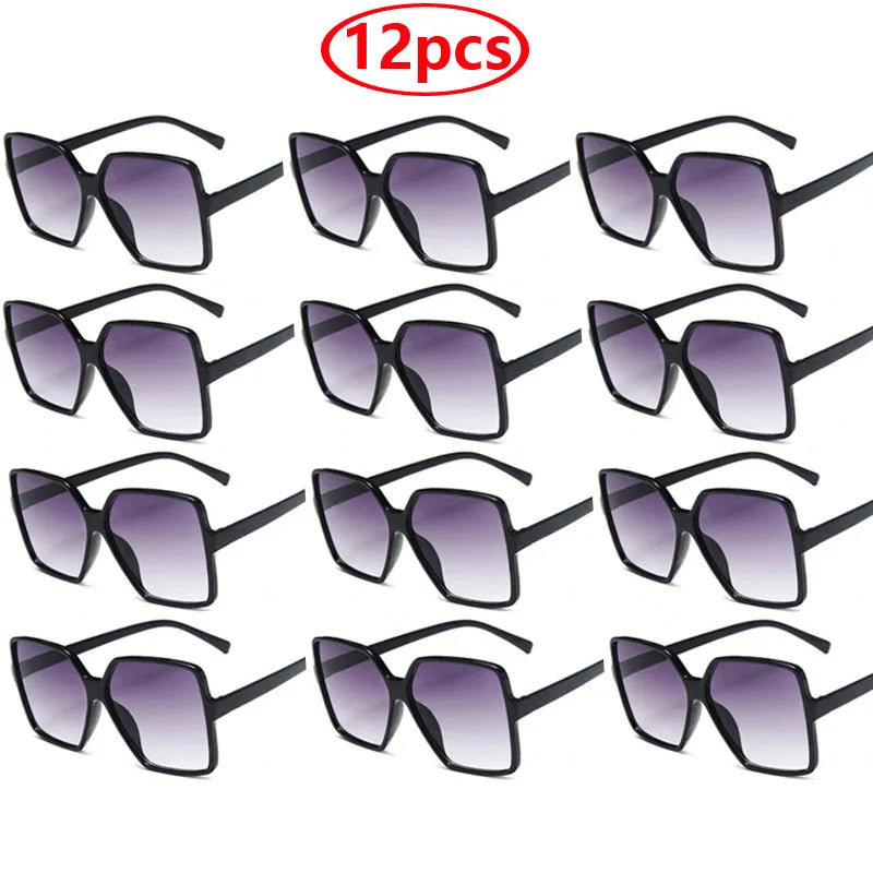 1/3/4/5pcs Fashion Oversize Square Sunglasses Women Luxury Brand Personlity Gradient Sun Glasses Female Outdoor Shades Oculos