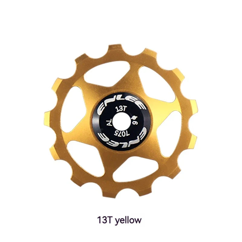 ENLEE Bike Aluminum Alloy Guide Wheel Pulley Rear Derailleur 11T 13T Guide MTB Ceramic Bearing Jockey Wheel For 4/5/6MM
