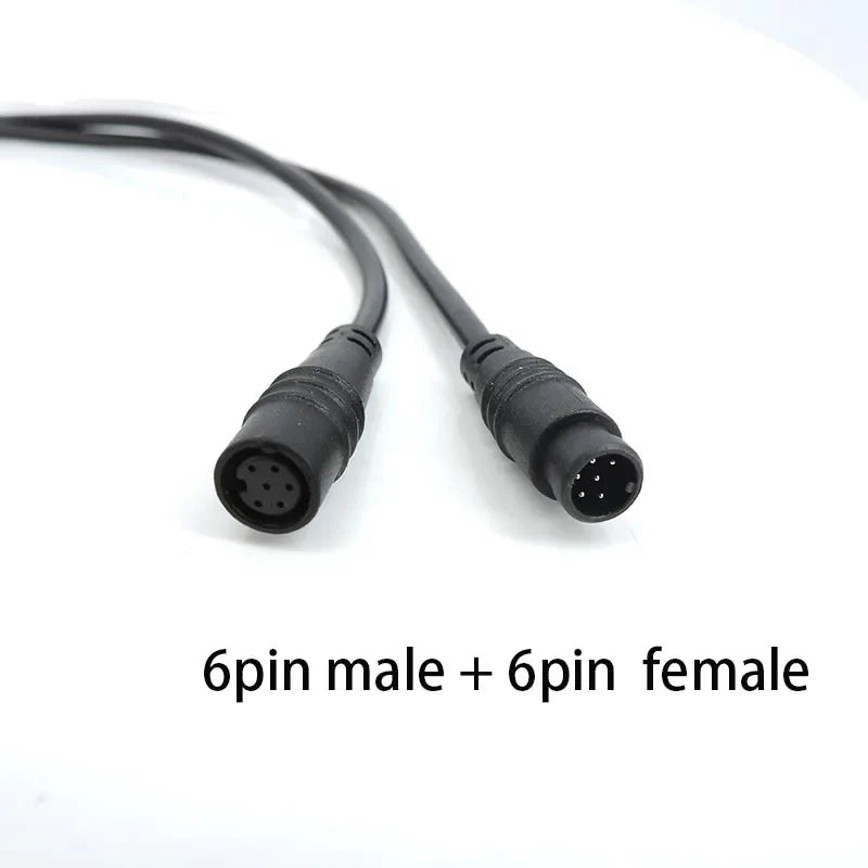 Male+Female Connector 2 3 4 5 6Pin M8 Cable Waterproof Connector For Ebike Optional Cable Ebike Accessories