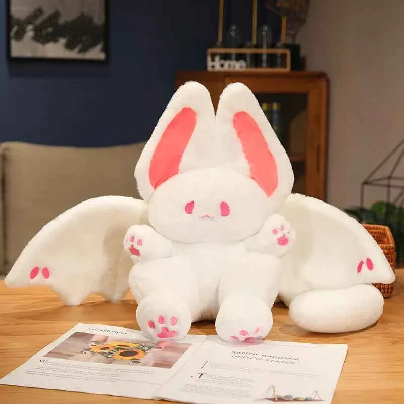 Lovely Flying Bat Rabbit Plush Toy (9.8-21.7 in) - Pink/Black Stuffed Doll Birthday Gift