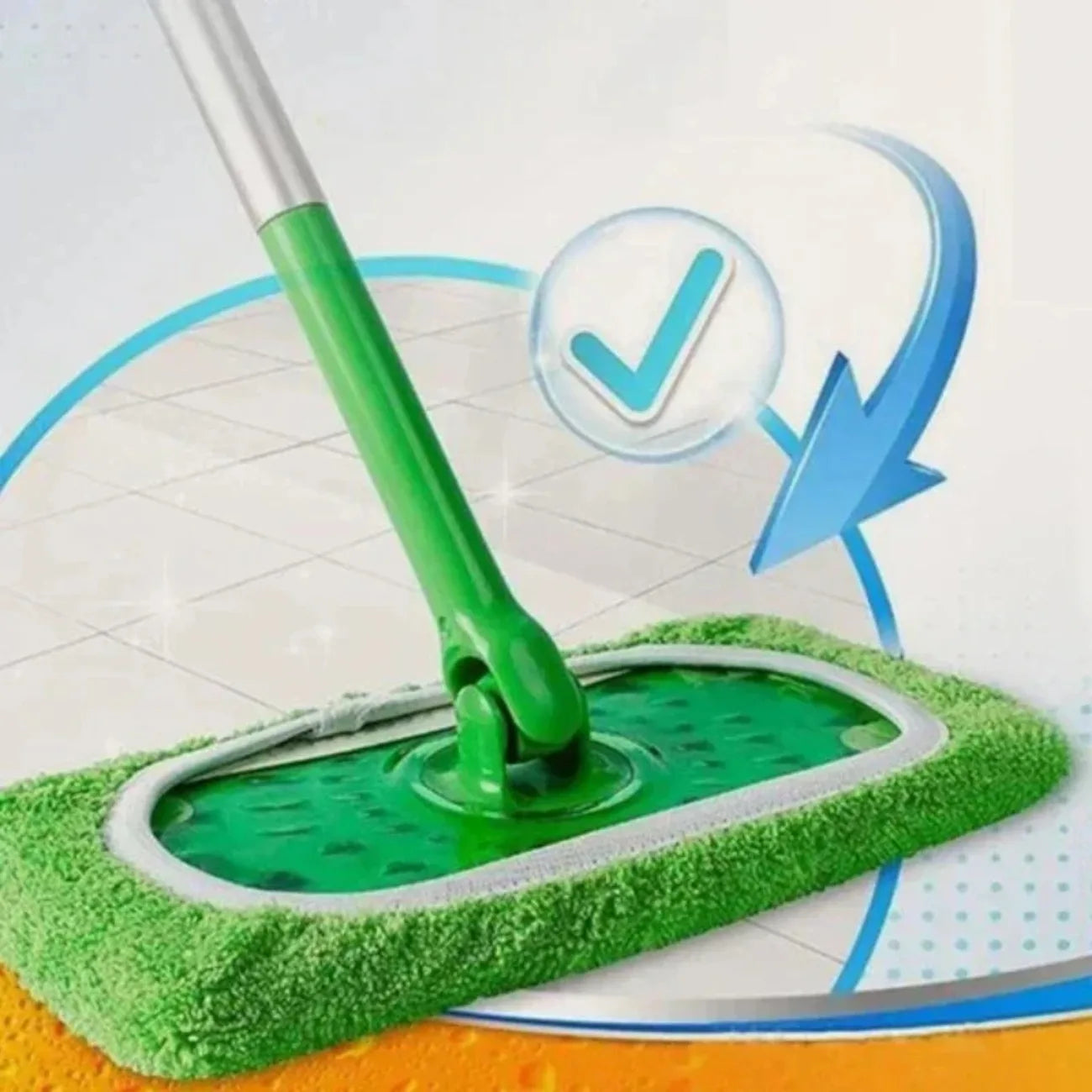 Eco-Friendly Mop Cover Set – 6-Pack Washable Flat Mop Pads for Dusting, Wet Mopping & Pet Hair Pickup, Reusable Alternative to