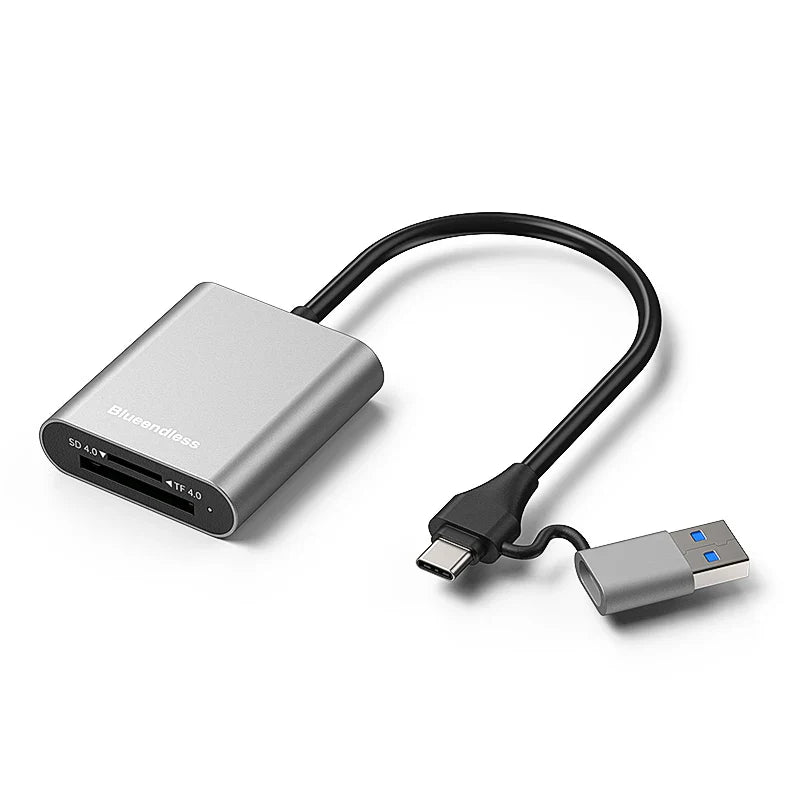 Blueendless Card Reader 312MB/s SD4.0 TF4.0 Memory Card Adapter USB A USB C to MicroSD TF3.0 for MacBook Laptop PC iPhone 17/16/