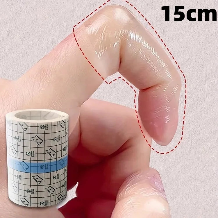 1 Roll Transparent Self-adhesive Tape Pu Material Bandage Portable Finger Protector Anti-friction Sticker For Bathing Daily Use
