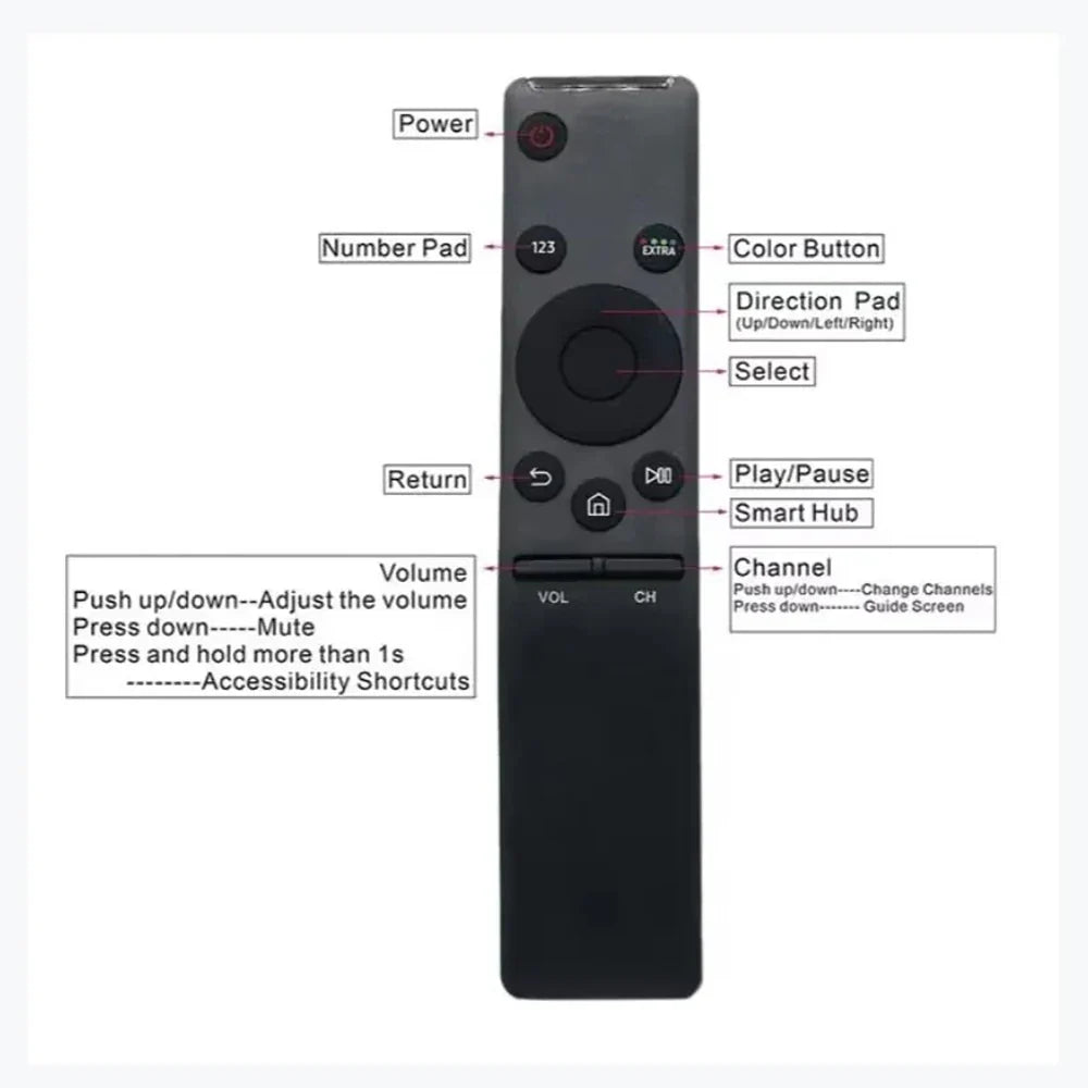 Replacement Universal Remote Control For Samsung 4K Smart TV BN59-01259E TM1640 BN59-01259B BN59-01260A BN59-01265A BN59-01266A