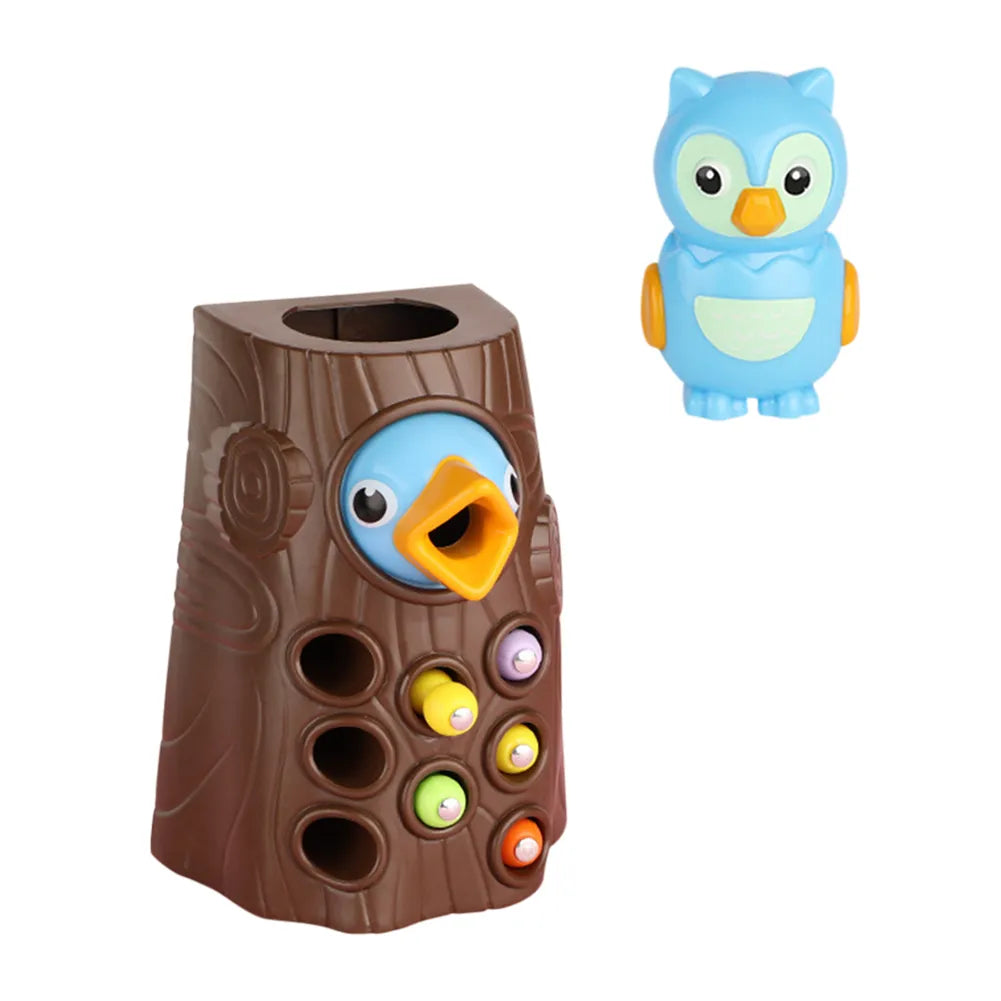 Baby Toy Woodpecker Catching Worms