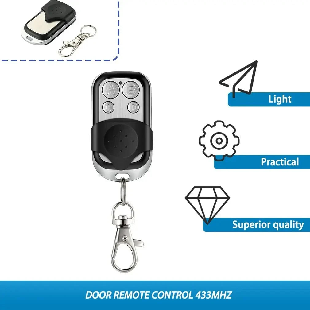 1PCS 433MHZ 4 Buttons Clone Fixed Learning Rolling Code Universal Garage Door Opener Remote Control Duplicator Garage