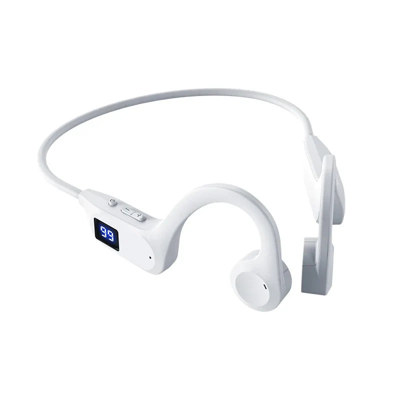 X7 Wireless Sports Earhook-Style Non-In-Ear Air Conductive Bluetooth Headset with Memory Card Insertion and LED Battery Display