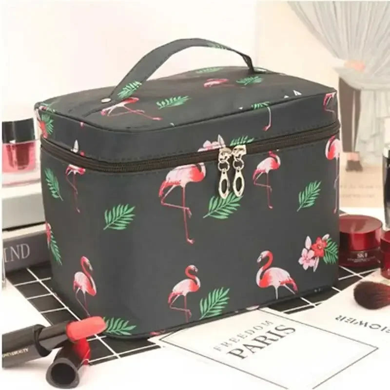 Large-capacity Makeup Bag with Multiple Compartments, Home and Travel Organizer for Toiletries and Cosmetics