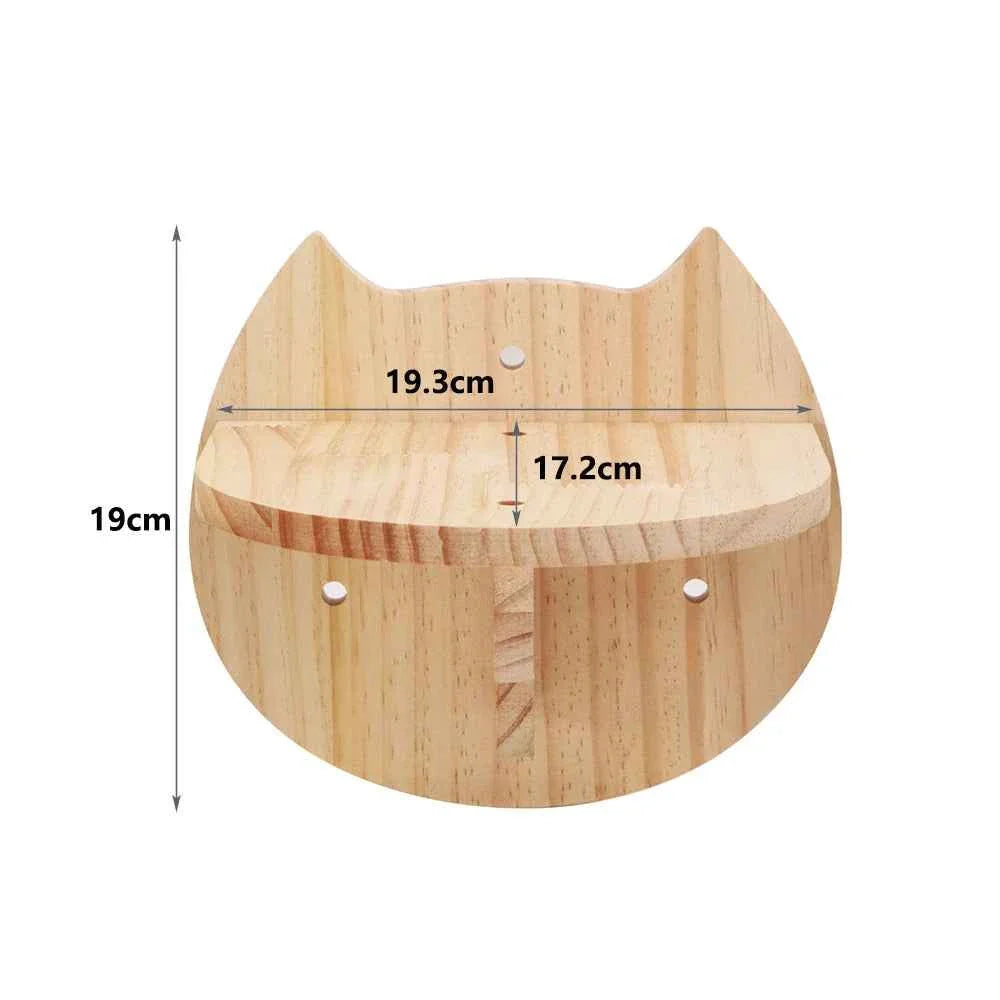 Wall-Mounted Cat Climbing Rope – Solid Wood Pedals & Sisal Scratch Training Toy for Indoor Cats