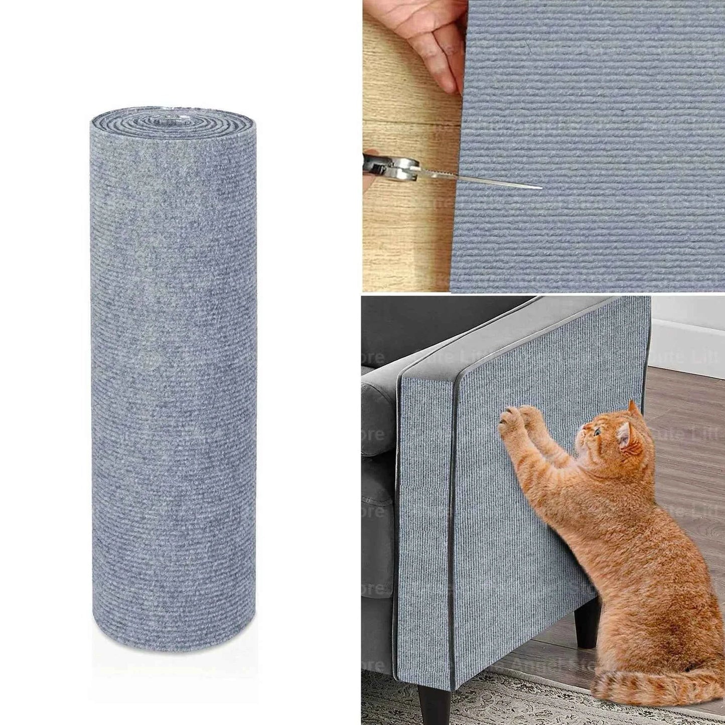Cat Scratcher Sofa Protector 40x300cm – Self-Adhesive Trimmable Scratch Mat for Furniture Protection