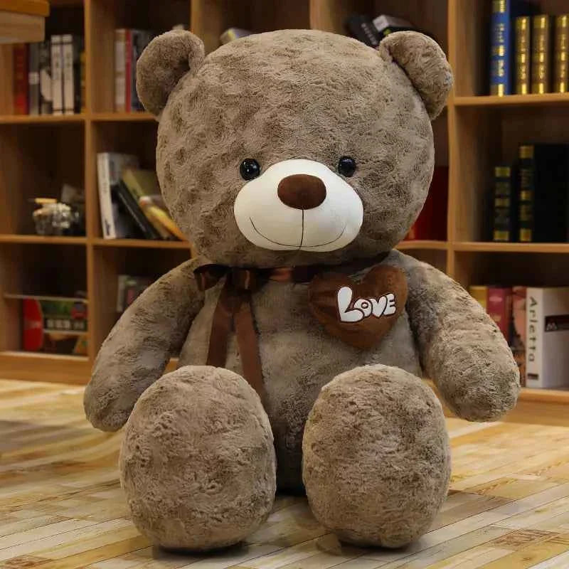 Cute Teddy Bear Plush Toy with Love – Soft Stuffed Animal Pillow Gift for Kids & Lovers