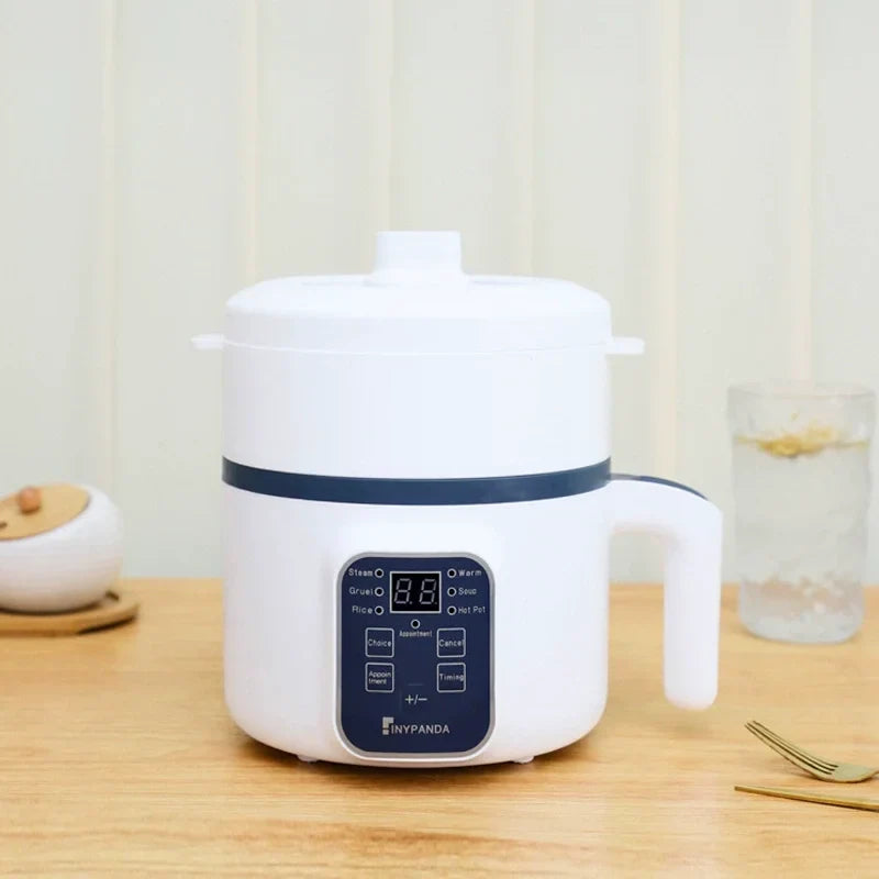 1.7L Electric Rice Cooker Single Double Layer 220V Non-Stick Smart Mechanical Multi-Cooker for Home Use Steamed Rice Pot