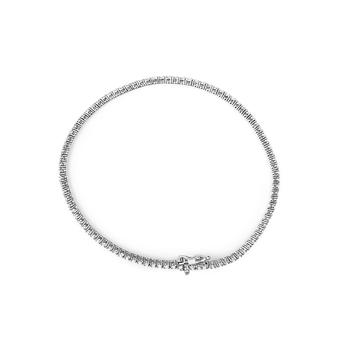 Bracelet tennis en or blanc 14 carats avec diamants de 1,5 carat