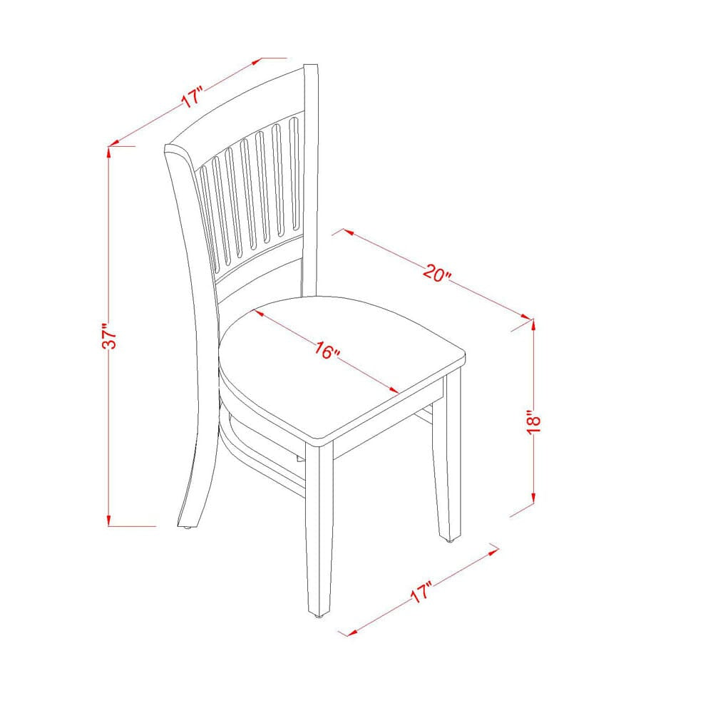 EAST WEST FURNITURE - AVVA5-LWH-W - 5-Piece Modern Dining Set- 4 Mid Century Chair with Wooden Seat and Slatted Chair Back - Removable leaf Oval Dining Table - linen white Finish