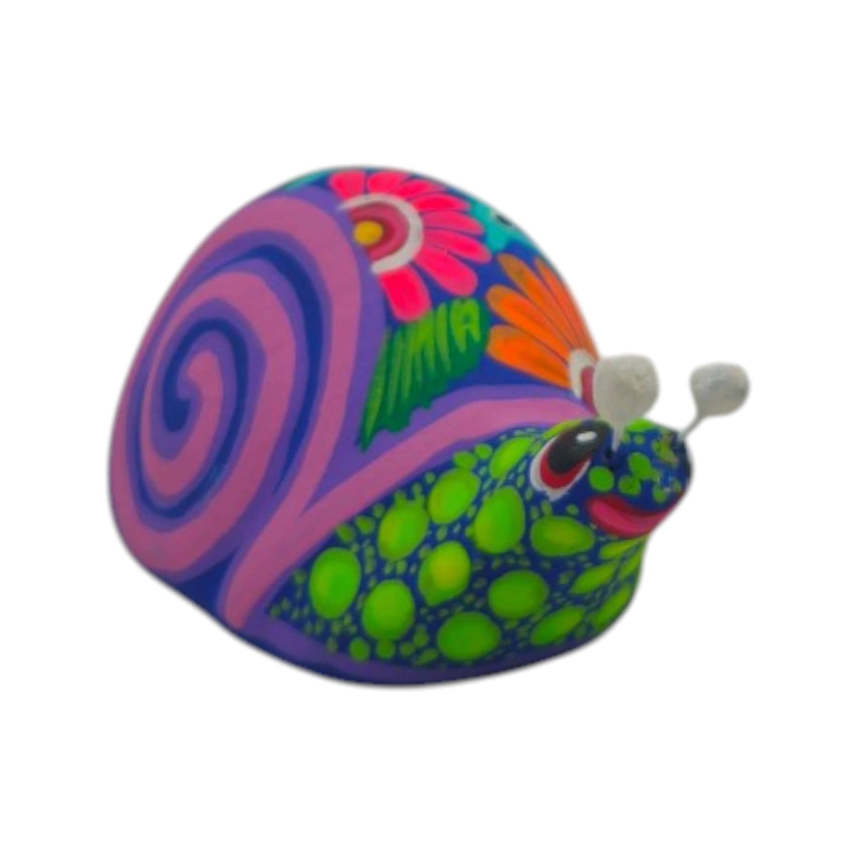Alebrije Snail Figurine | Colorful Hand-Painted Design