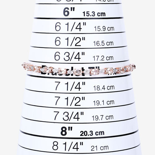 Bracelet en argent sterling 925 avec morganite véritable de 1,38 carat et diamants blancs
