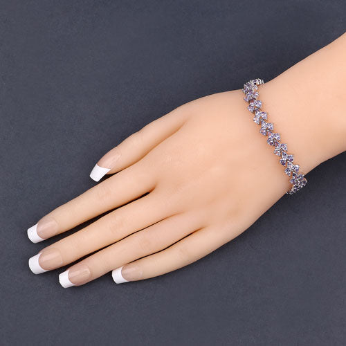 Bracelet en tanzanite véritable 12,04 carats et argent sterling 925