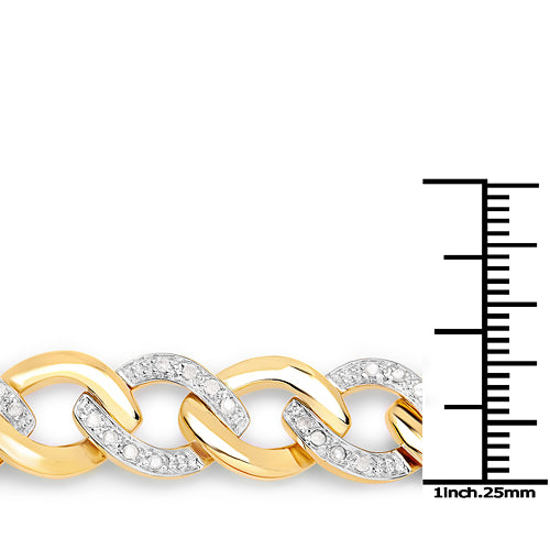 Bracelet en argent sterling .925 avec diamant blanc véritable de 0,70 carat