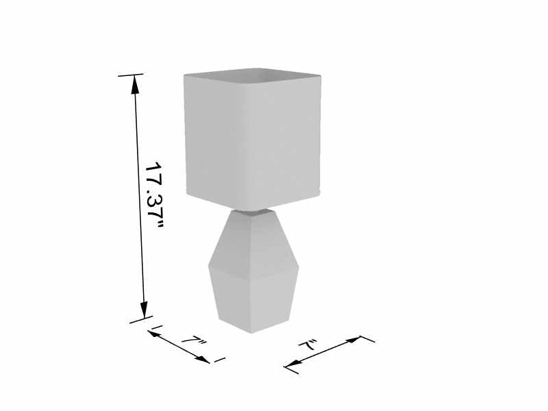 Blinsung White Contemporary Table Lamp - Clearance