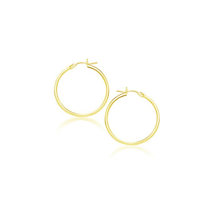 Boucles d'oreilles créoles polies en or jaune 14 carats (20 mm)