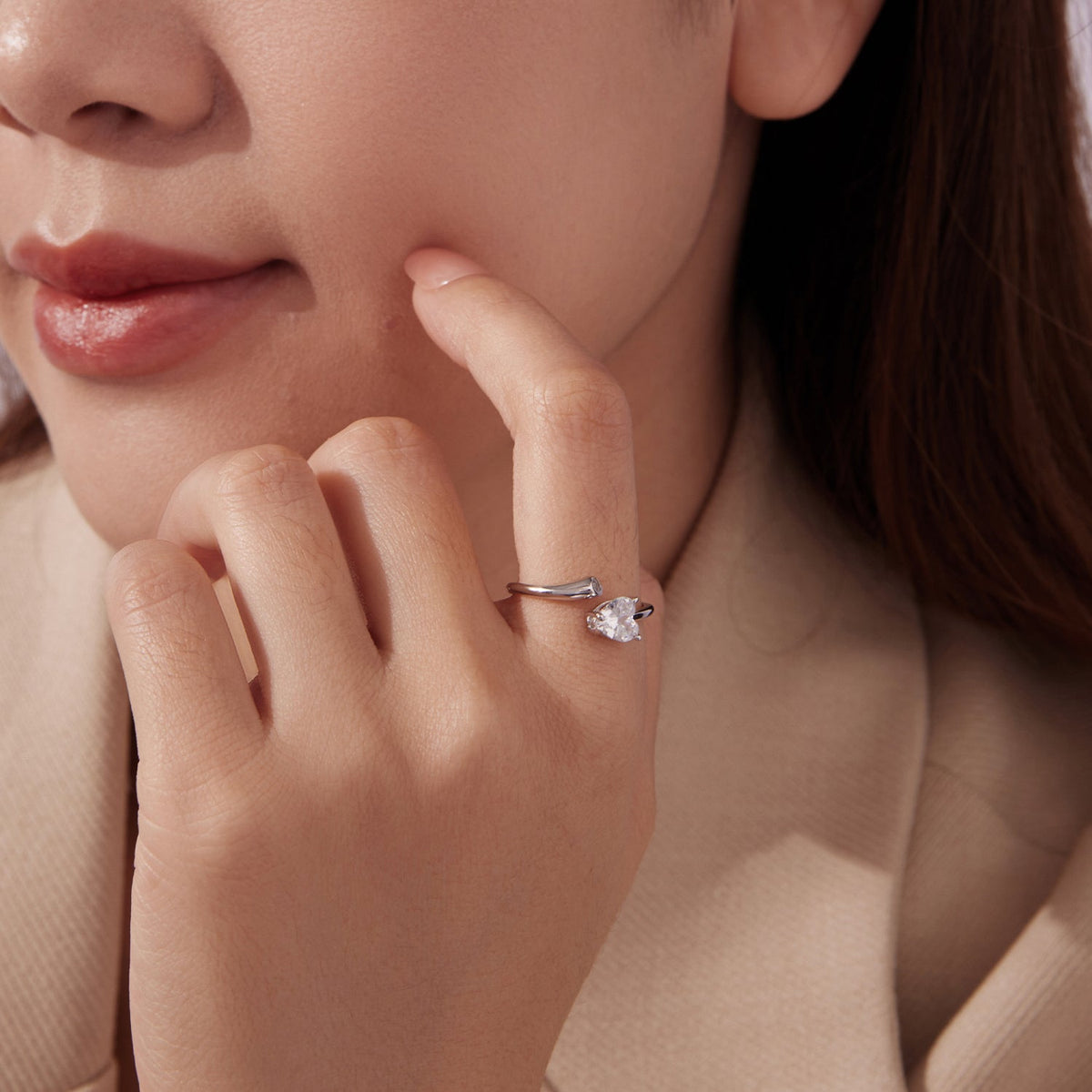 Bague en argent sterling 925 avec oxyde de zirconium serti pavé, largeur 0,6 cm, style E pour femme