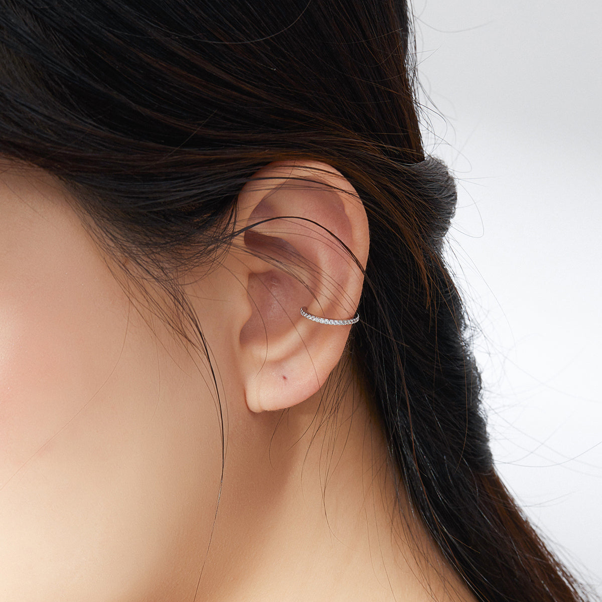 Boucles d'oreilles en argent sterling 925 avec zircons cubiques sertis pavé