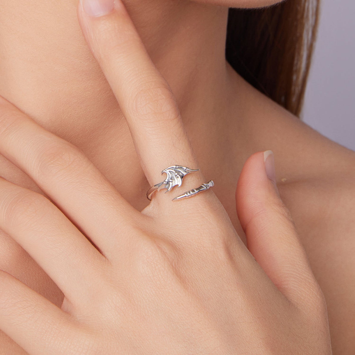 Bagues Balançoire en Argent Sterling 925 Oxydé de 0,7 cm pour Femmes