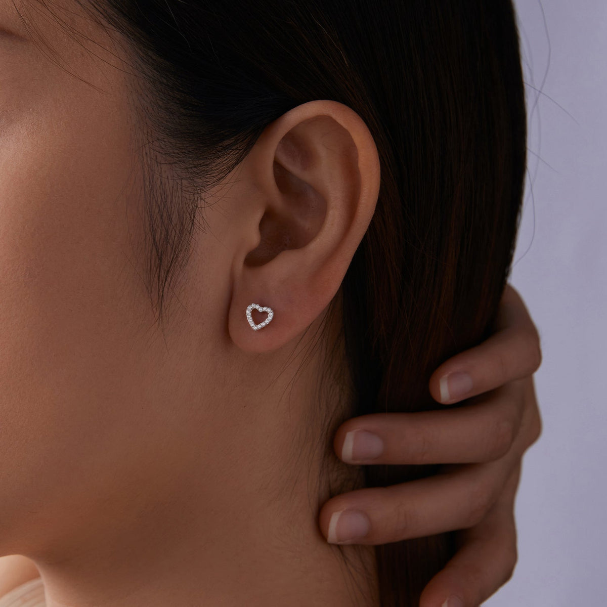 Boucles d'oreilles en argent sterling 925 avec moissanite 0,10 carat pour femme