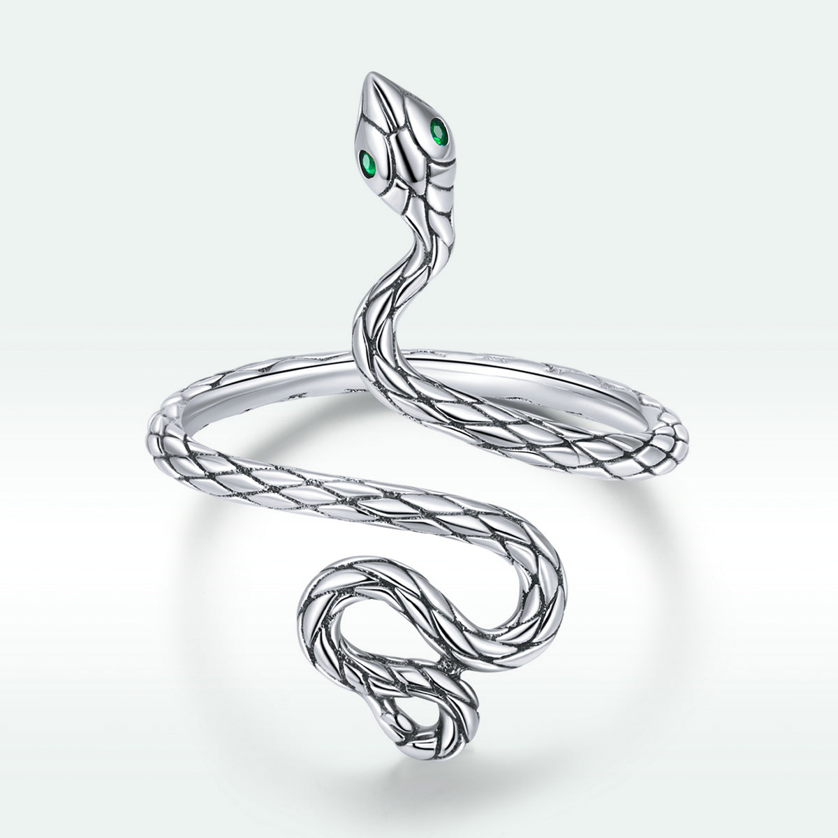 Bague en argent sterling 925 oxydé avec pavé de zircons cubiques