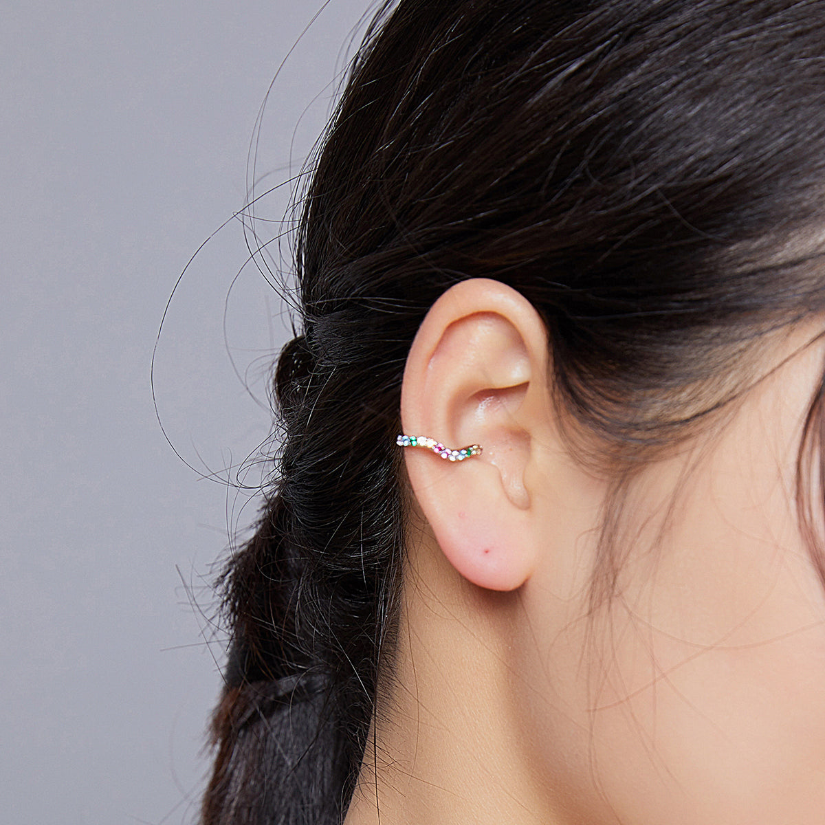 Boucles d'oreilles en argent sterling 925 avec CZ sertis pavé, longueur 1,6 cm, épaisseur 1,2 cm, femme