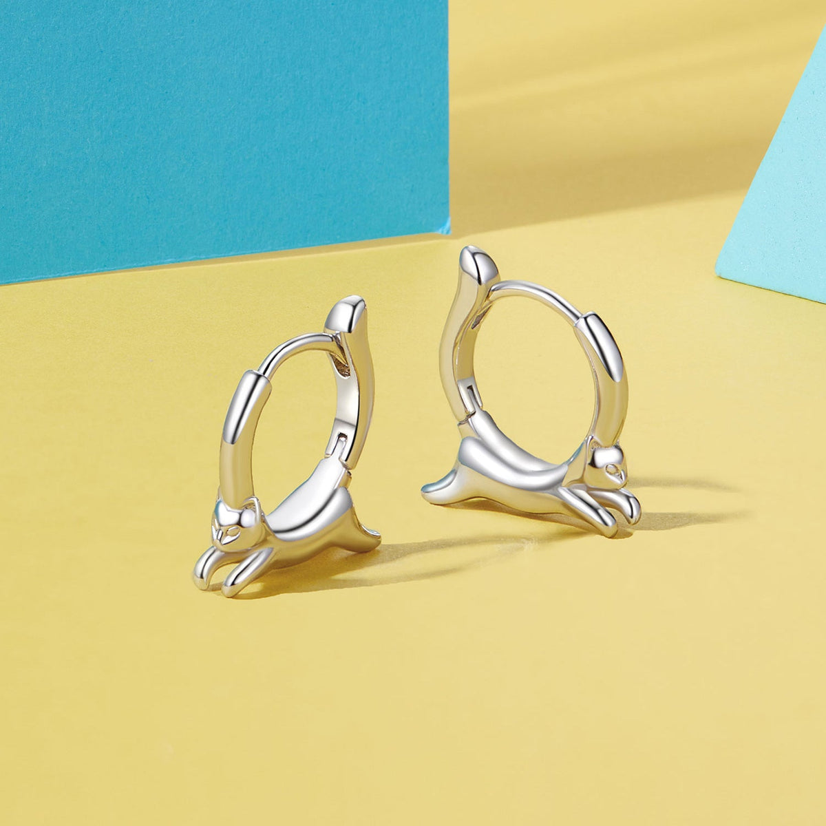 Boucles d'oreilles en argent sterling 925 pour femmes, taille 15*4mm, diamètre intérieur 10mm, plaquées platine
