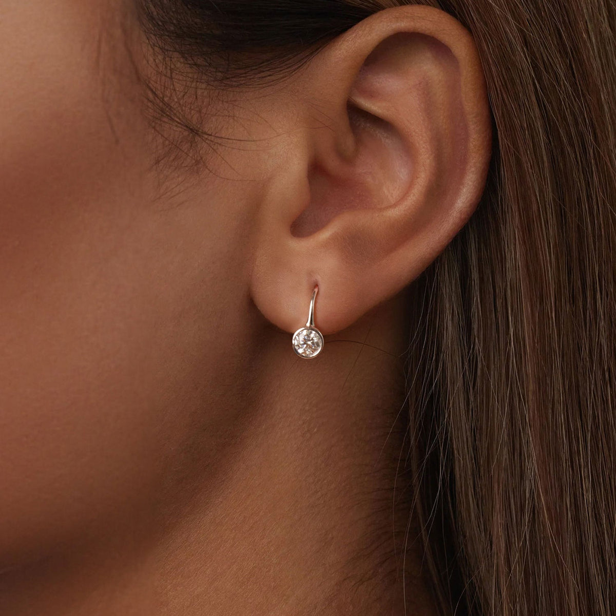 Boucles d'oreilles en argent sterling 925 et moissanite de 0,50 carat pour femmes