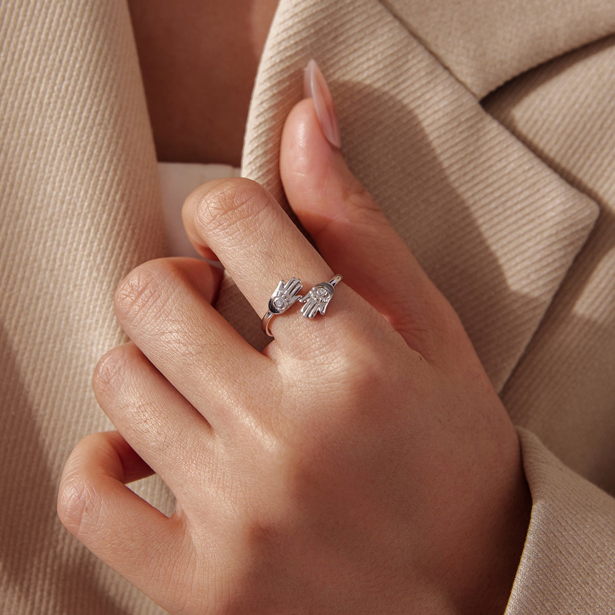 Bague en argent sterling 925 avec pavé de zircons pour femme