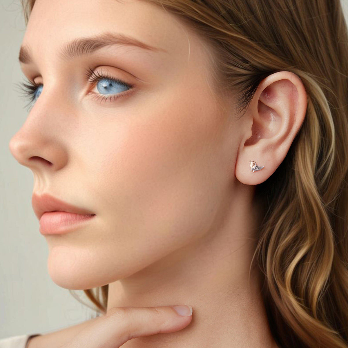 Boucles d'oreilles en argent sterling 925 pour femme - 0,6*0,8cm