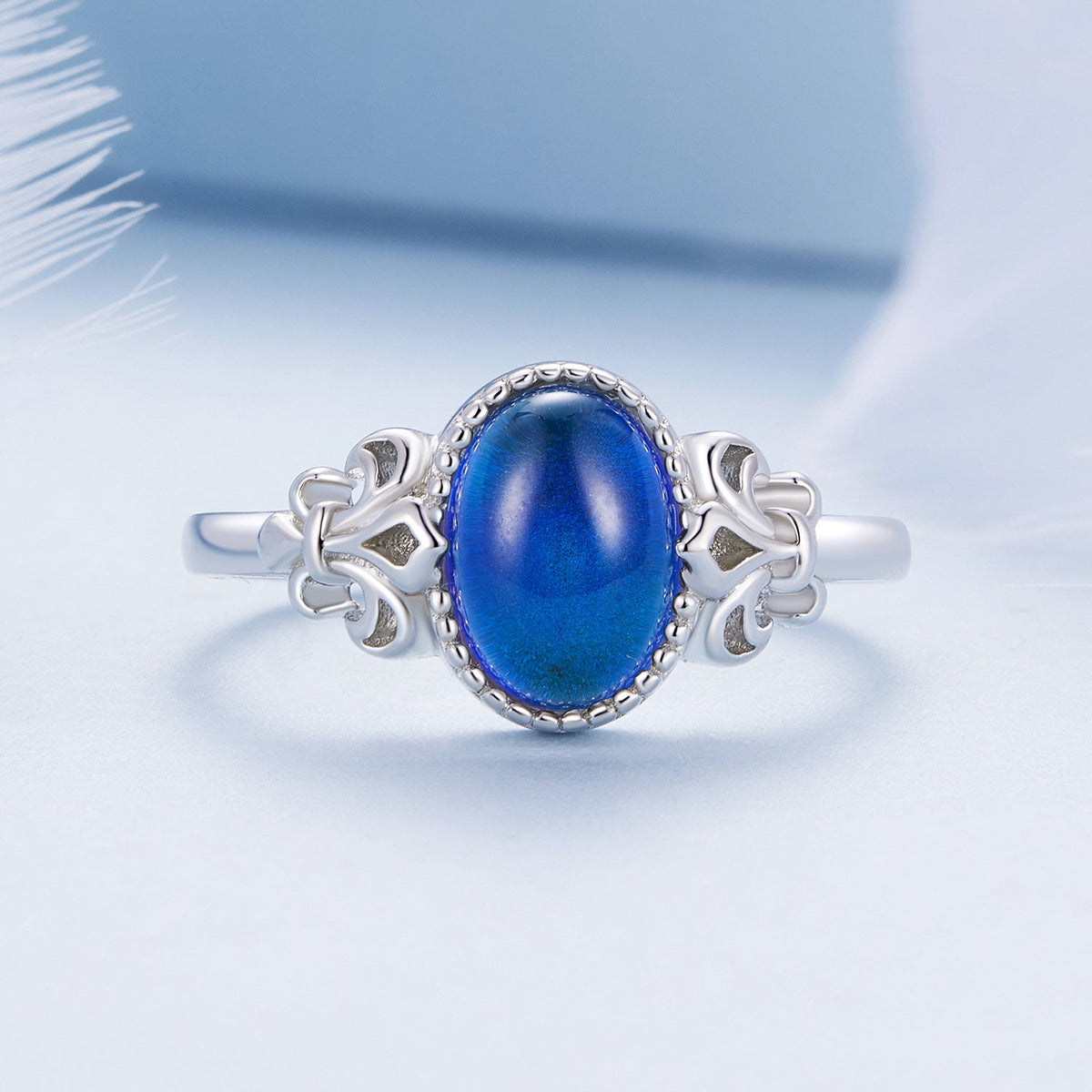 Bague en argent sterling 925 de 1,7 mm taille 6.0 avec verre transparent pour femme