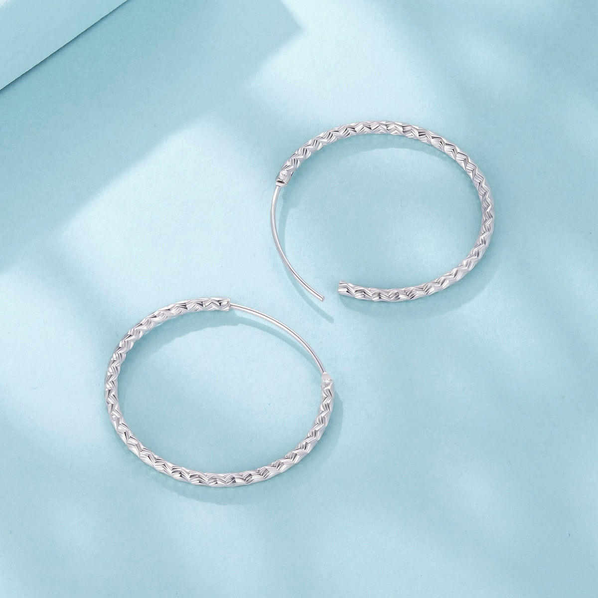 Boucles d'oreilles créoles en argent sterling 925 de 2,5 cm pour femmes