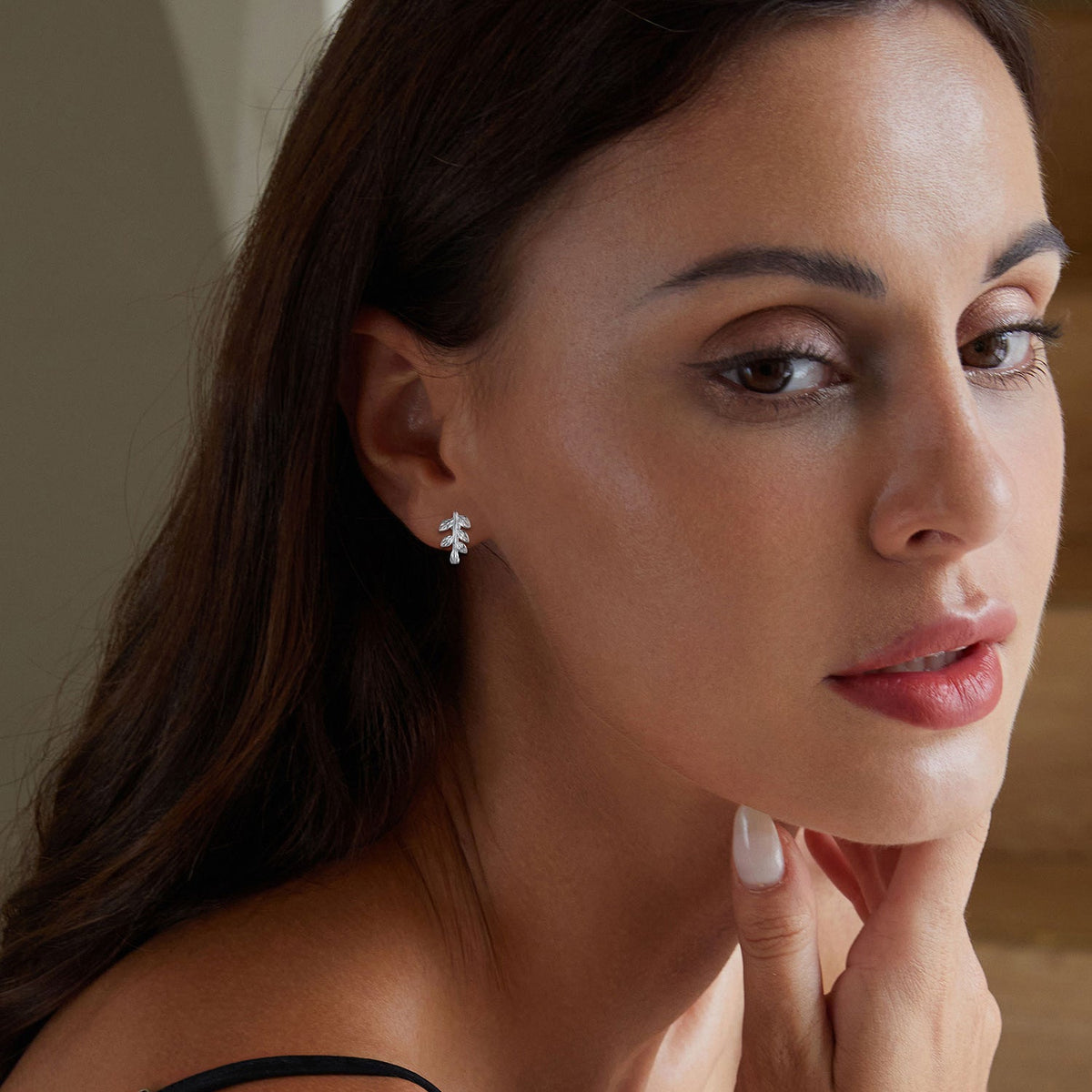 Boucles d'oreilles en argent sterling S925 pour femme 12x7mm