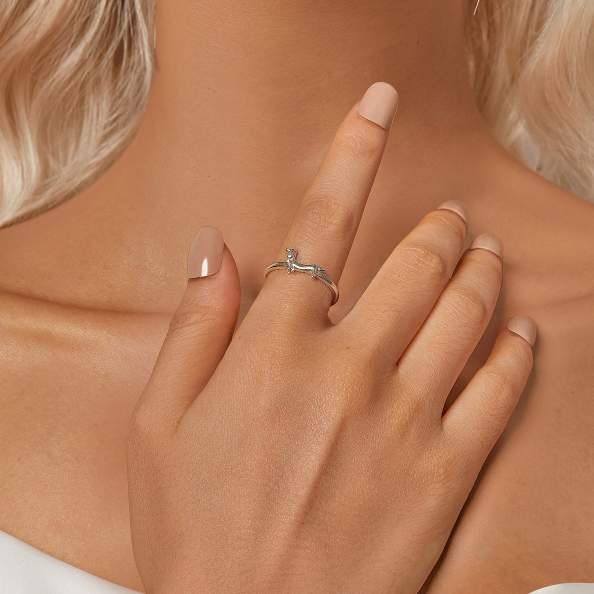 Bague femme en argent sterling 925 oxydé 1,6 mm