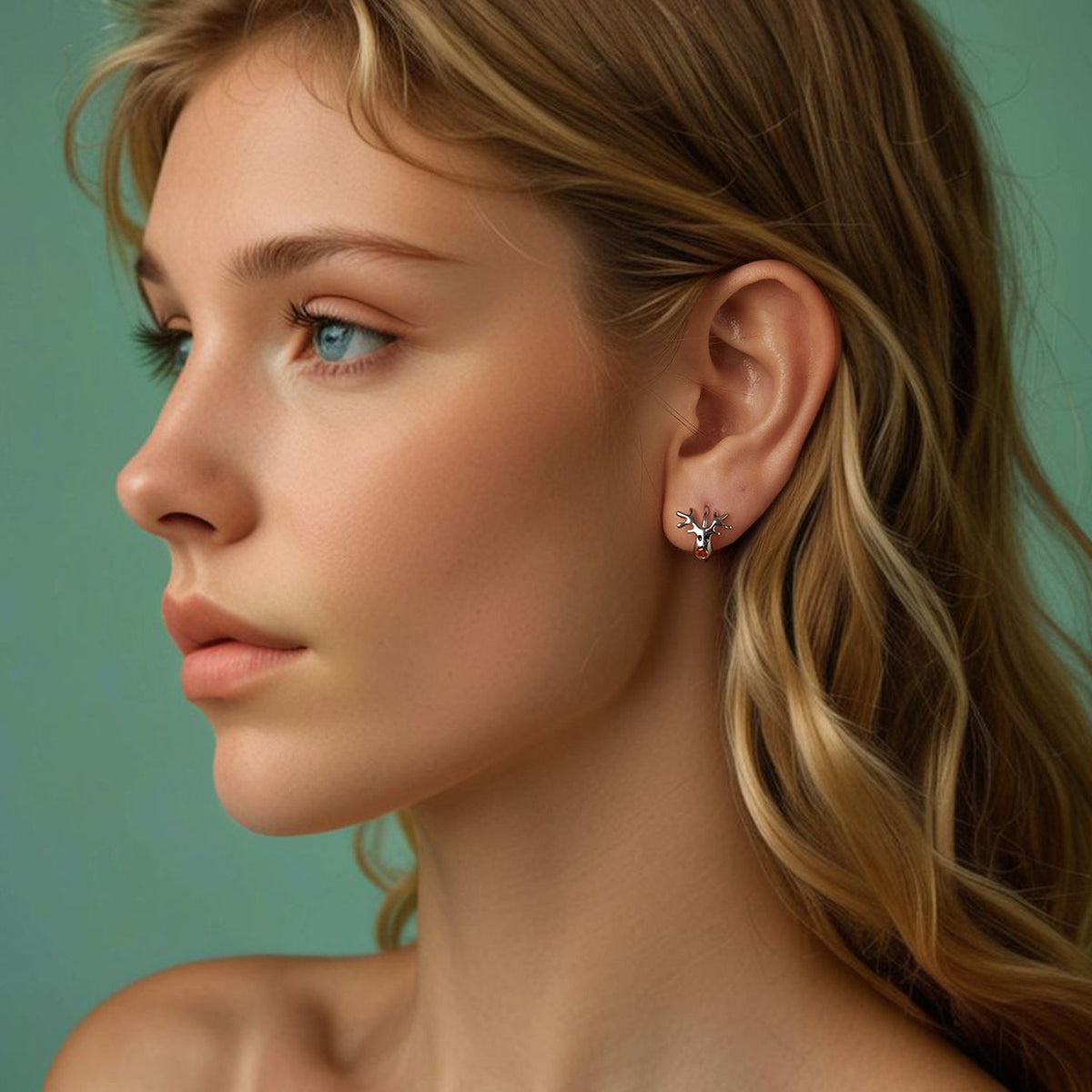 Boucles d'oreilles en argent sterling 925 plaqué or blanc avec oxydes de zirconium sertis pavé pour femme