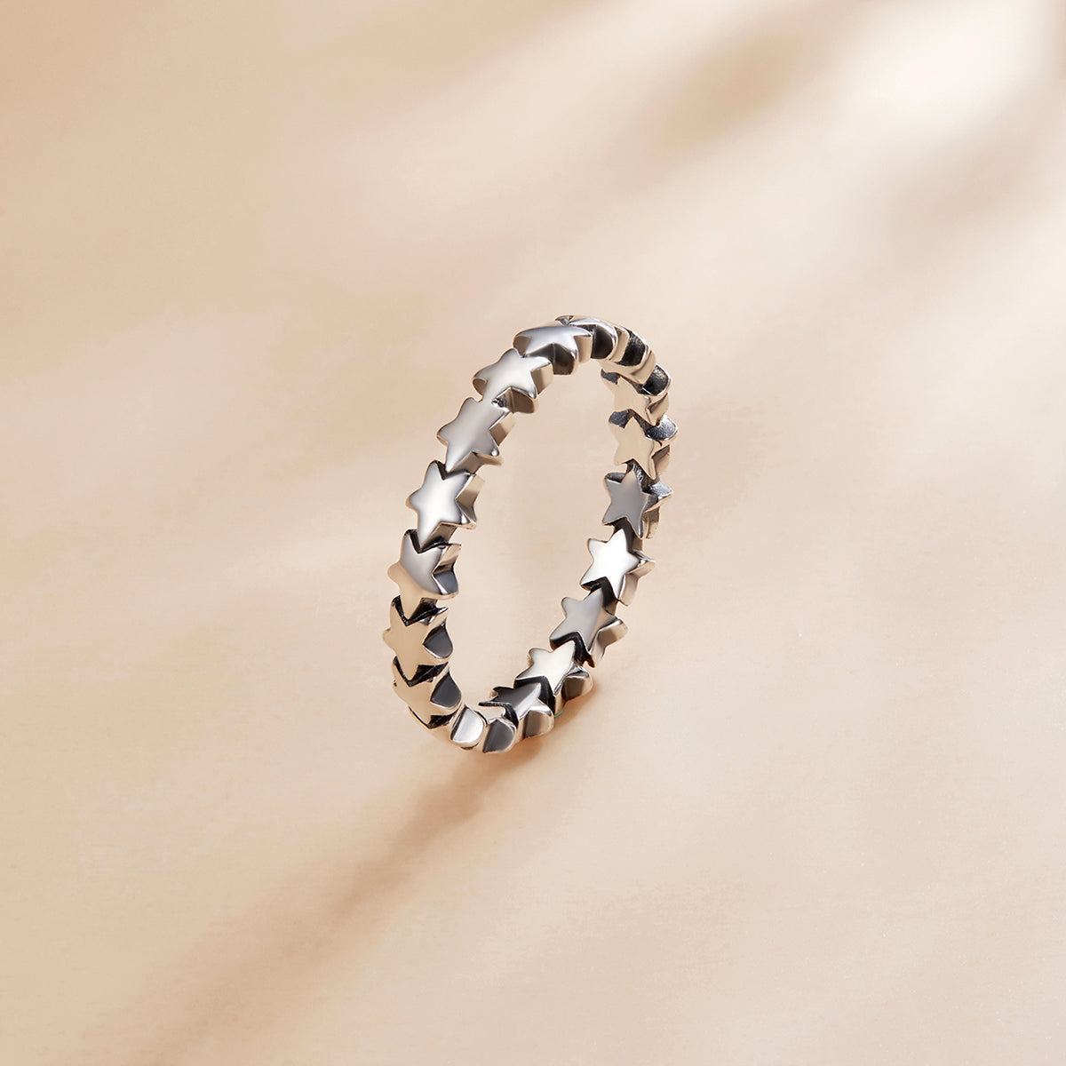 Bague femme en argent sterling 925 oxydé, taille 5.0