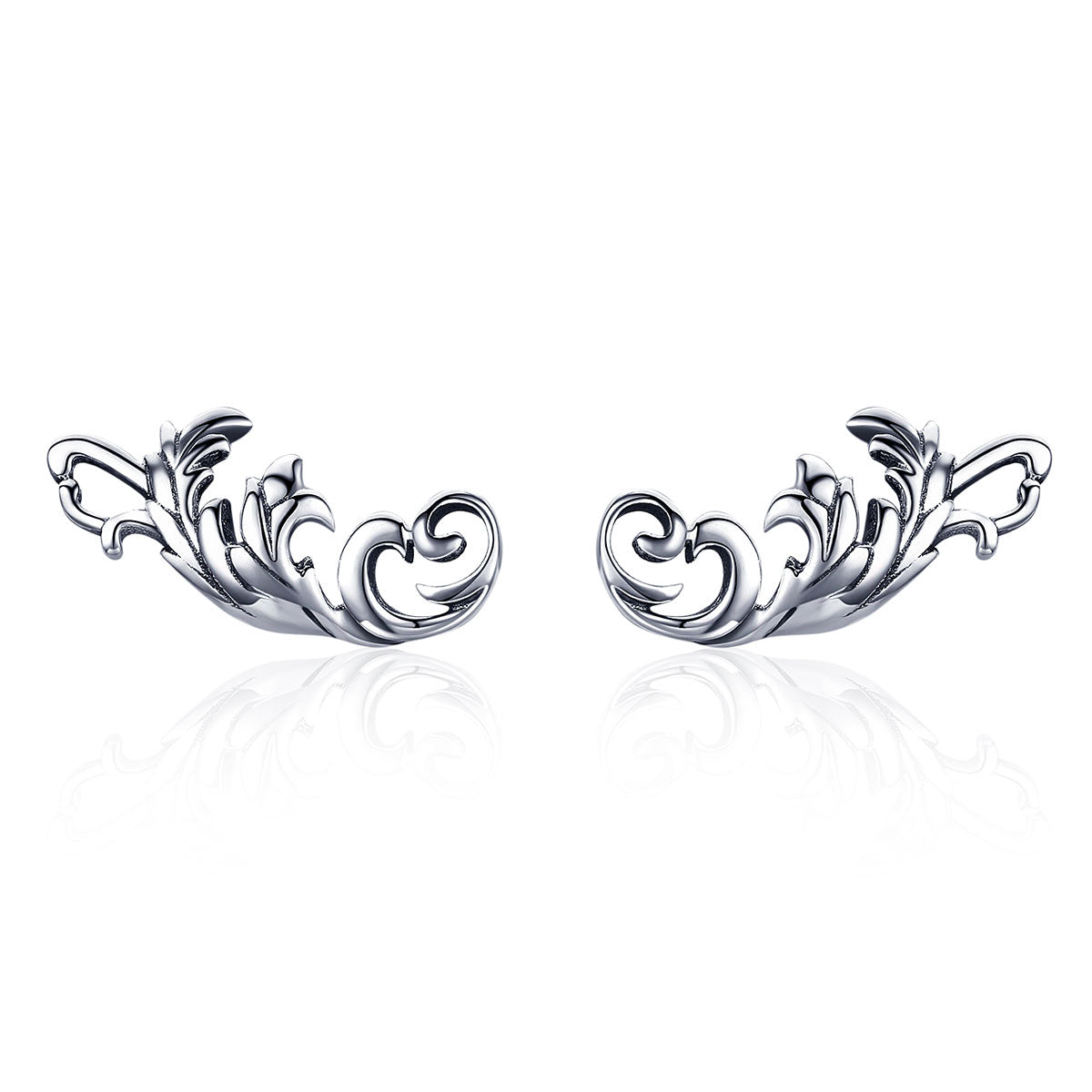 Boucles d'oreilles en argent sterling 925 oxydé pour femmes